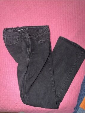 Old Navy Women's Black Straight-Leg Jeans — Washed Black